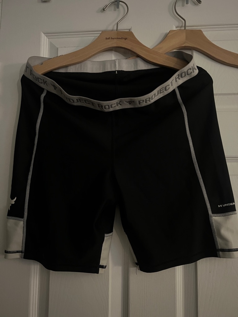 Under Armour Black and Gray Athletic Shorts with Logo